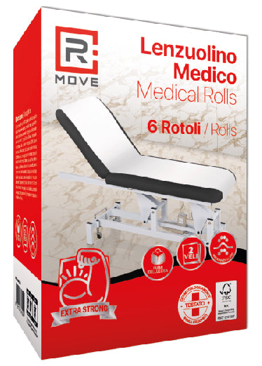 Lenzuolino Medico Rotolo Lettino Pura Cellulosa 60 mt - Confezione 6 pz